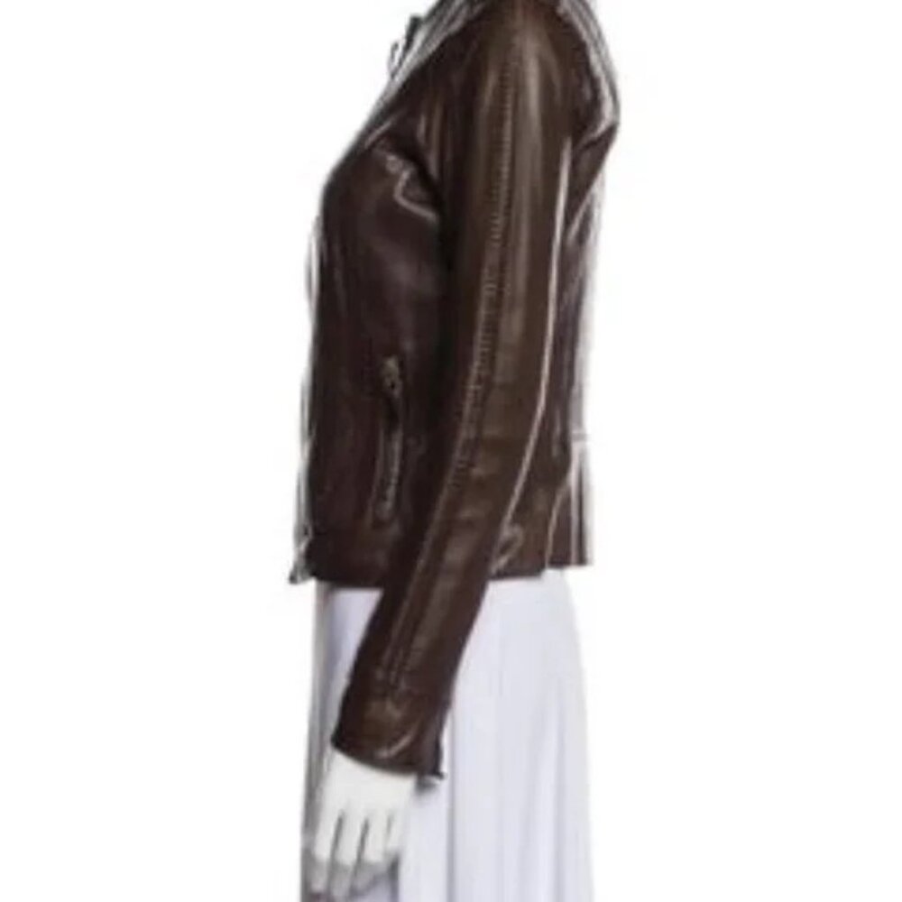 VINCE Leather Biker Jacket - Picture 2 of 3